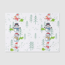 Fluffige Fürze Lustiger Schneemann Seidenpapier