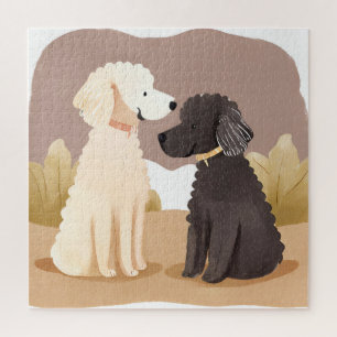 Fluffige Hunde Haustier-Wasserfarbenmalerei-Kart