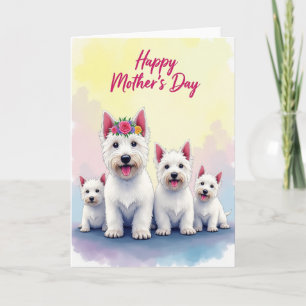Fluffige Hunde Muttertagskarte Karte