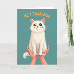 Fluffige Katze Vatertagskarte Karte