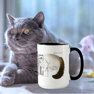 Fluffige Ragdoll-Katze Lavendel Laptop Lustig Tasse