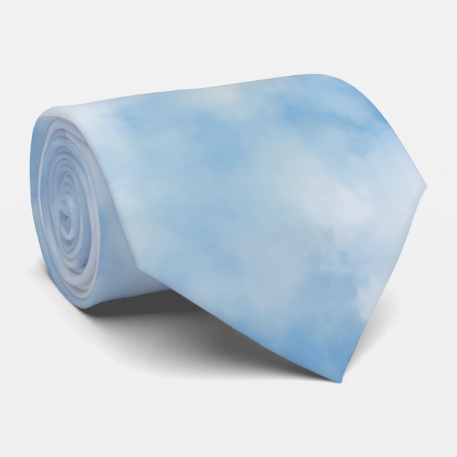 Fluffige weiße Wolken  Krawatte (Gerollt)