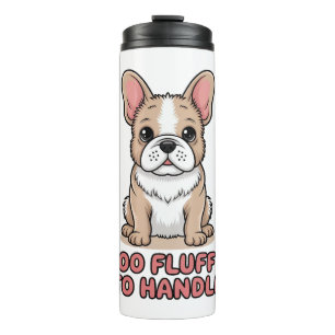 Fluffiger Französische Bulldogge Zu Fluffig zum An Thermosbecher