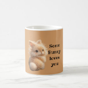 Fluffiger Hase: Jemand Hase liebt dich Kaffeetasse