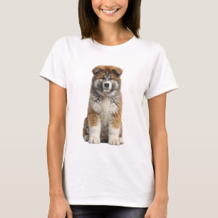 Fluffiger japanischer Akita Inu Portrait Welpe Fra T-Shirt