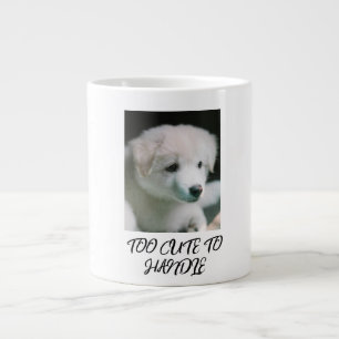"Fluffiger Weißer Hundewelpe Charme" Jumbo-Tasse