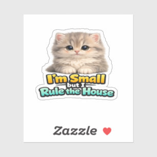 Fluffiges Babykatze – Ich bin klein, aber ich regi Aufkleber