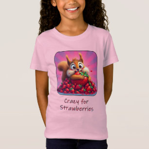 Fluffiges Eichhörnchen “Verrückt nach Erdbeeren”, T-Shirt