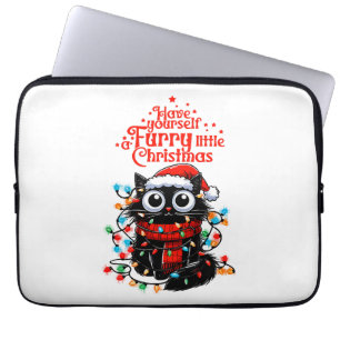 Fluffiges kleines Weihnachten  Laptopschutzhülle