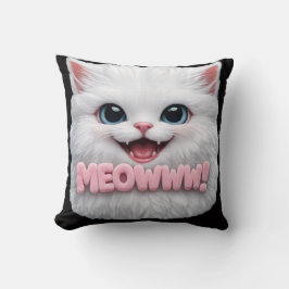Fluffiges Miaa Katz-Kissen Kissen