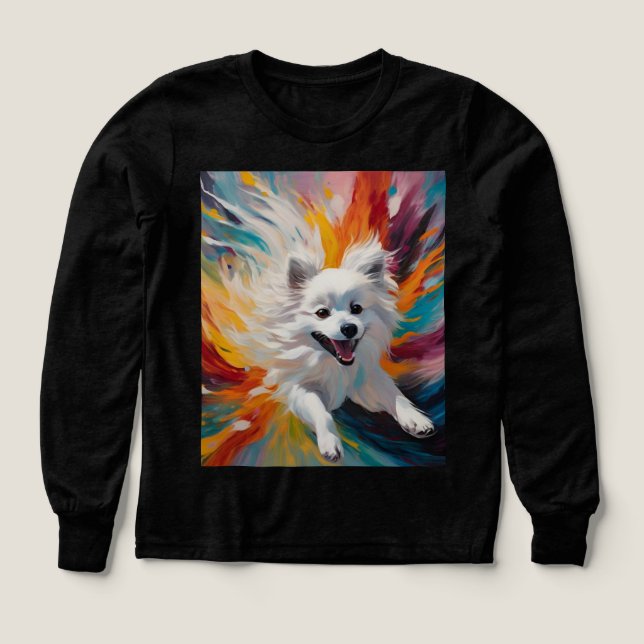 Fluffin’ Adorable - Japanischer Spitz Long Sleeve  (Design Vorderseite)