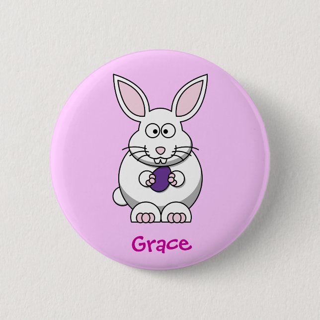 Fluffly Häschen Button (Vorderseite)