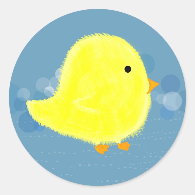 Fluffy Baby Chick Stickers (Vorderseite)