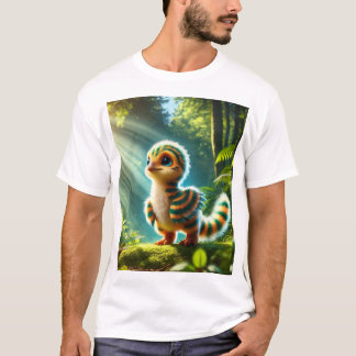 Fluffy Baby Dinosaur in einem magischen Wald" T-Shirt