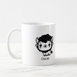 Fluffy Bison Baby - Kawaii Farm Animal Art Kaffeetasse