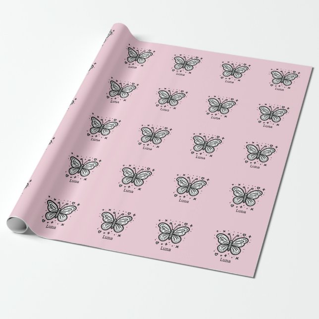 Fluffy Buffalo Baby - Kawaii Farm Animal Geschenkpapier (Ungerollt)