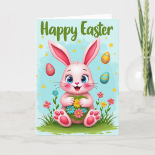 Fluffy Bunny Frühlings-Look-Karte Karte