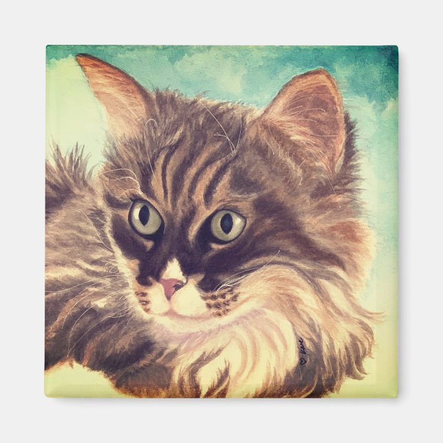 Fluffy Cat Cloud-Magnet Magnet (Vorne)