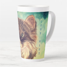 Fluffy Cat Cloud Neuf Latte Mug
