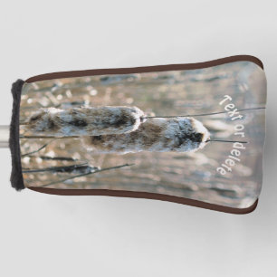 Fluffy Cattails Natur Personalisiert Golf Headcover