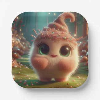 Fluffy Chocolate Creature Pappteller