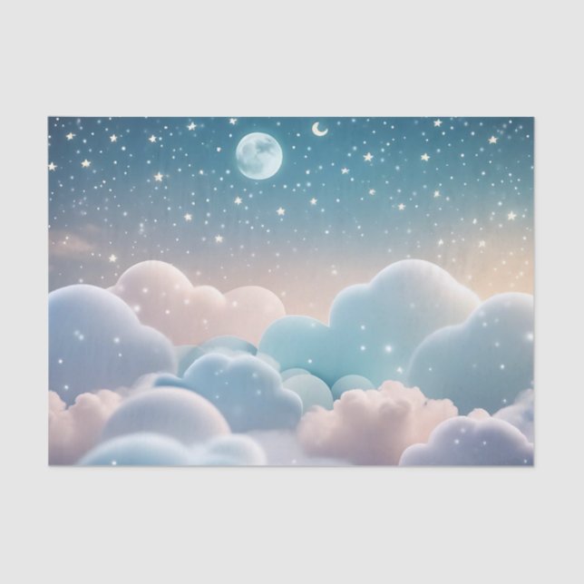 Fluffy Cloud Pastel Seidenpapier (Vorderseite)