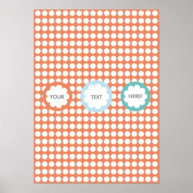 FLUFFY CLOUD POSTER ORANGE (Vorne)