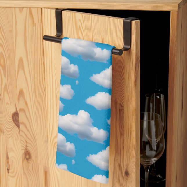 Fluffy Clouds Geschirrtuch (Drittel gefaltet)