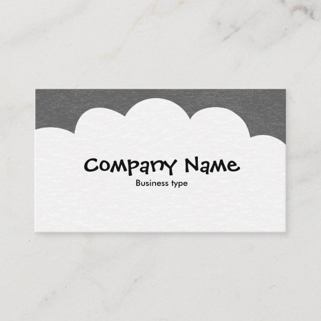 Fluffy Clouds - Grau Visitenkarte (Vorderseite)