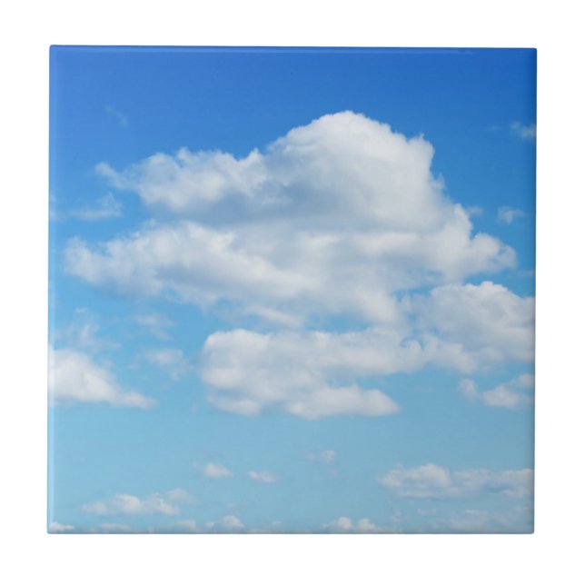 Fluffy Clouds und Blue Sky Fliese (Vorderseite)