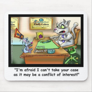 Fluffy Cohen Attorney @ Claw Funny Cat Geschenke e Mousepad