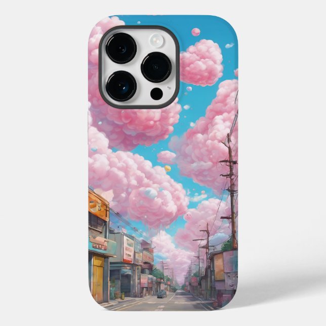 Fluffy Cotton Candy Sky Case-Mate iPhone 14 Pro Hülle (Rückseite)