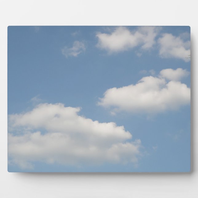 Fluffy Cumulus Clouds Plaque Fotoplatte (Vorderseite)