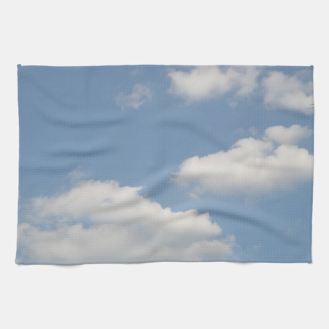 Fluffy Cumulus Nuages Serviette de cuisine (Horizontal)
