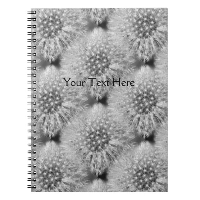Fluffy Dandelion Blume Natur Kunstmuster Notizblock (Vorderseite)