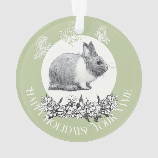 Fluffy des Kaninchens Ornament (Rückseite)