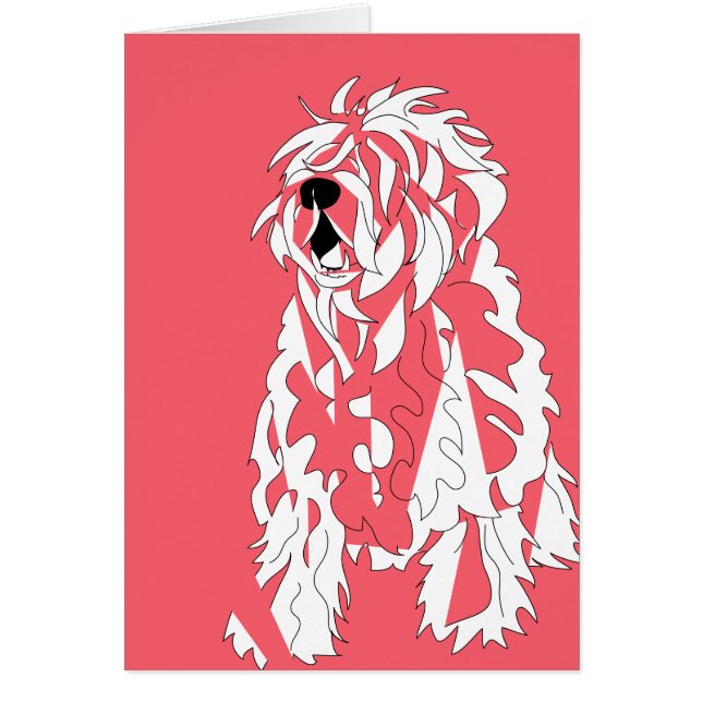 Fluffy Dog Sitter Vielen Dank Karte (Vorne)