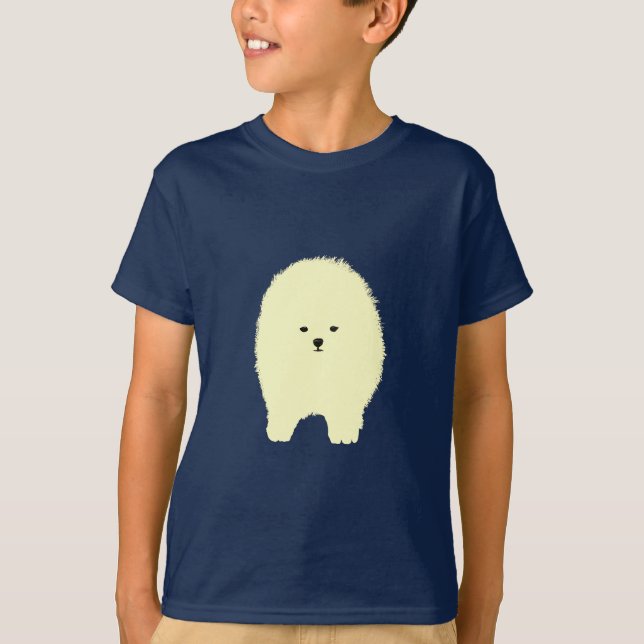 Fluffy Dog, Spitz Dog DrawingT-Shirt T-Shirt (Vorderseite)