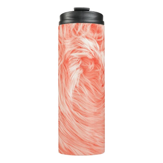 Fluffy-Fake-Spinnstoff-Pelz Thermosbecher (Vorderseite)