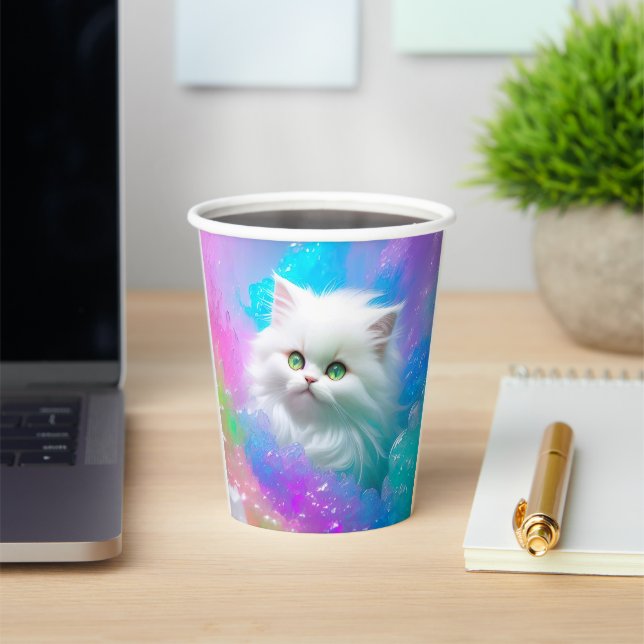 Fluffy Fun Kitten Girl Birthday Party Pappbecher (InSitu)