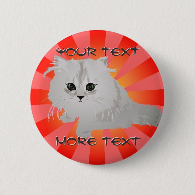 Fluffy Kitten Button (Vorderseite)