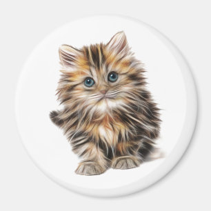 Fluffy Kitten Magnet