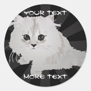 Fluffy Kitten Stickers