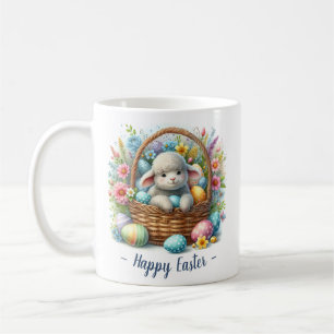 Fluffy Lamb und Ostereier Kaffeetasse