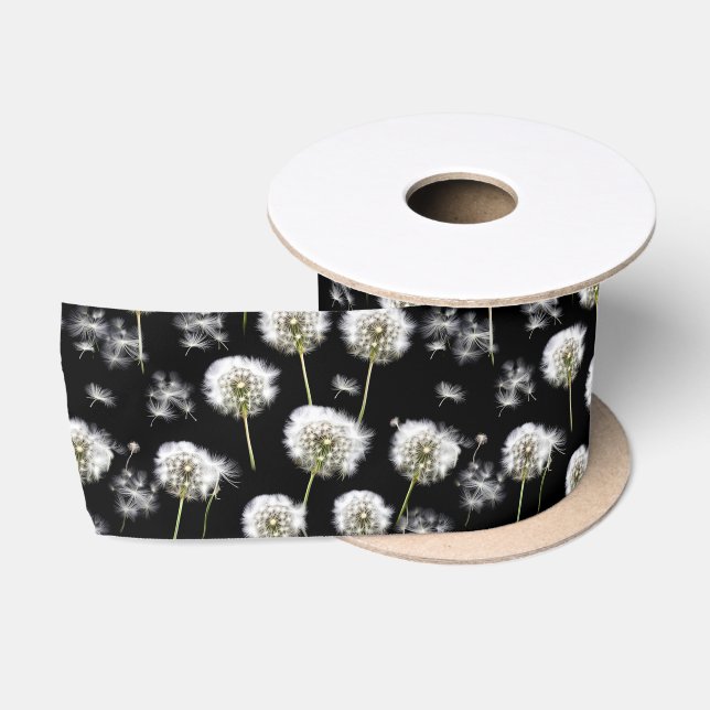 Fluffy Leuchten auf schwarz Satinband (Spule)
