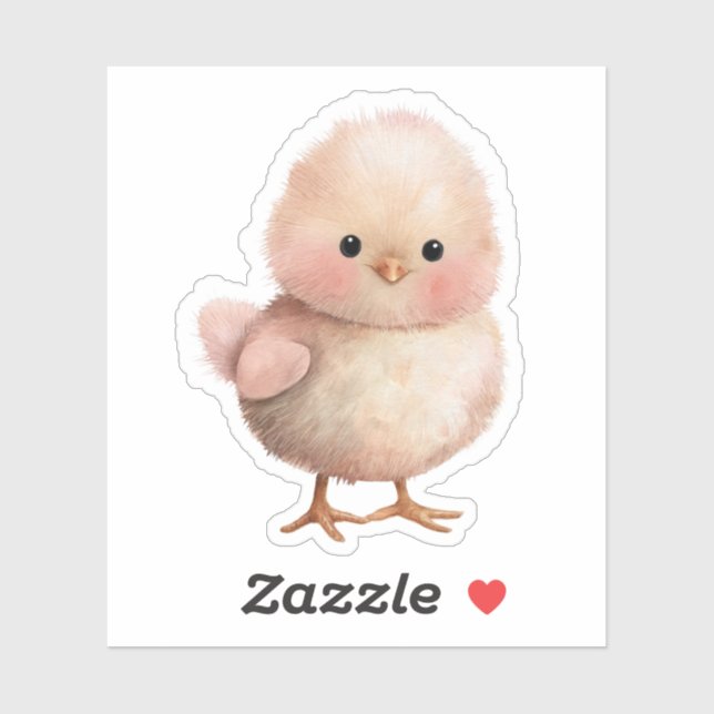 Fluffy Little Chick | Niedlicher Frühling und Oste Aufkleber (Blatt)