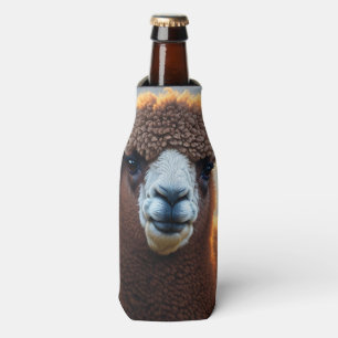 "Fluffy Majesty: The Big Wooly Brown Alpaca" Flaschenkühler