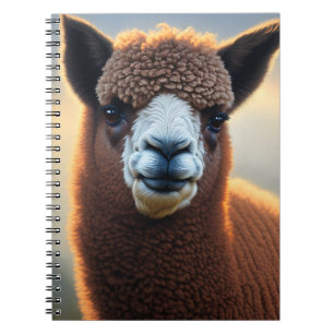 "Fluffy Majesty: The Big Wooly Brown Alpaca" Notizblock