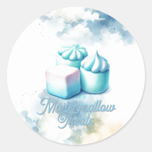 Fluffy Marshmallow Leckereien Runder Aufkleber