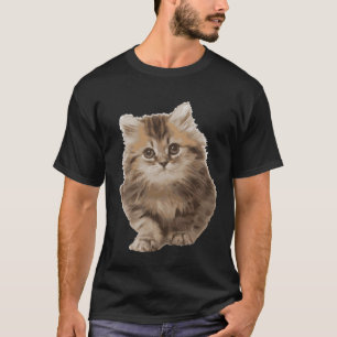 Fluffy Niedlich Kitten schöner internationaler Kat T-Shirt